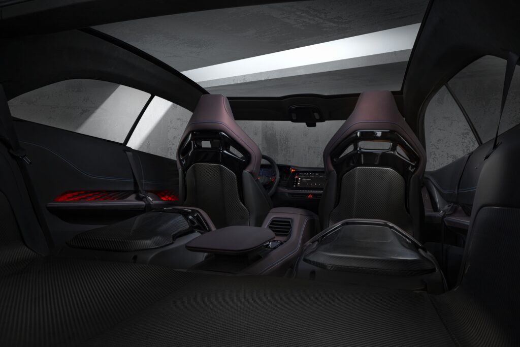 The large cargo area of the Dodge Charger Daytona SRT Concept al